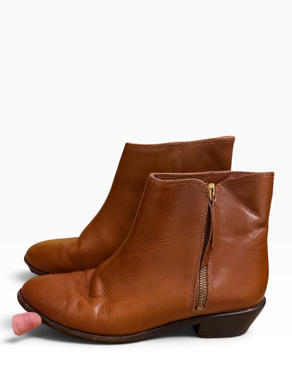 J. Crew $228 Frankie Leather Ankle Boots Warm
Sepia Brown Size 7.5 Style e0537